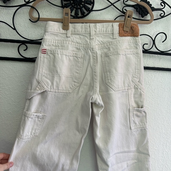 Urban Outfitters BDG Women's Straight Leg Utility Jean in Cream | Size 24 - Picture 3 of 11